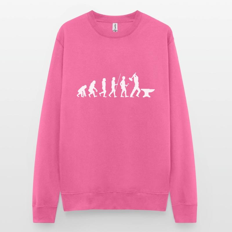 Maréchal-ferrant évolution forgeron Sweat-shirt Unisexe