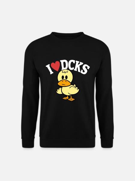 I Love ducks Ich liebe enten - Unisex Pullover - Schwarz