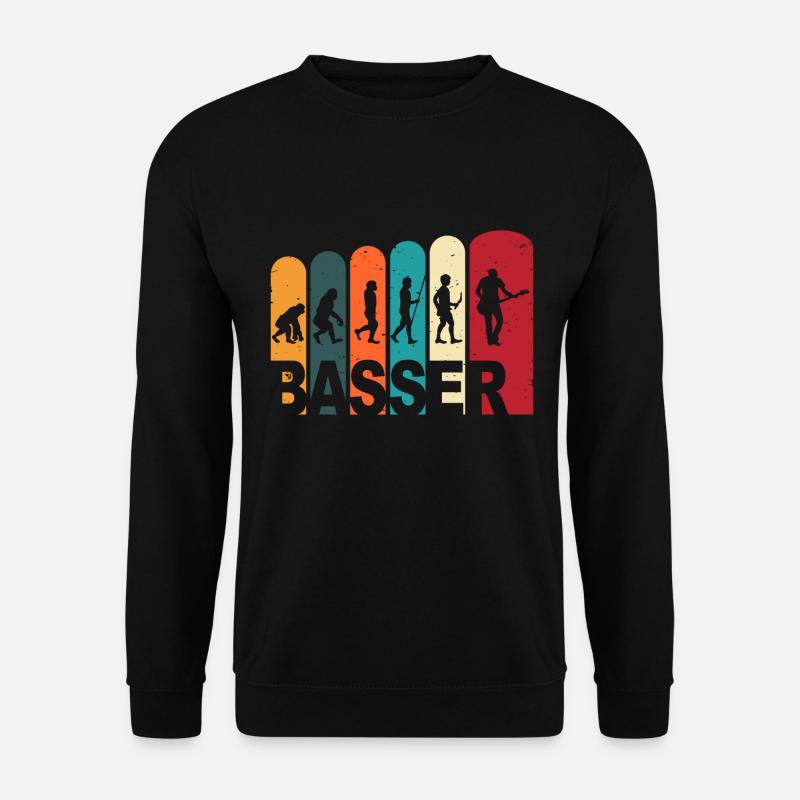Basser bassist Ebass Evolution Bassgitarrist - Unisex Pullover - Schwarz