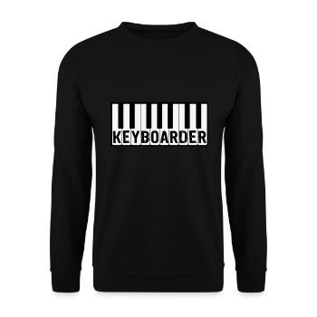 Keyboard player gift keyboard player keyboard - Unisex Sweatshirt - black - Front - Alina (178cm) & Michal (187cm)