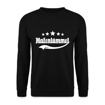 Hafenlümmel Hamburger Hafen - Unisex Pullover - Schwarz - Vorne - Alina (178cm) & Michal (187cm)