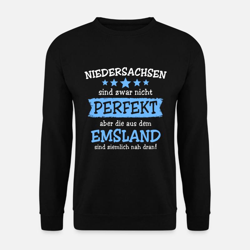 Emsland Niedersachsen Emsländer Geschenk - Unisex Pullover - Schwarz