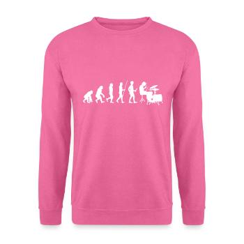 Drummer Schlagzeuger Evolution Schlagzeug - Unisex Pullover - Pink - Vorne