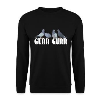 Pigeon pigeon fancier gift carrier pigeon - Unisex Sweatshirt - black - Front - Alina (178cm) & Michal (187cm)