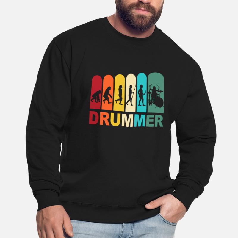 Drummer evolution drummer drums drums Unisex Sweatshirt