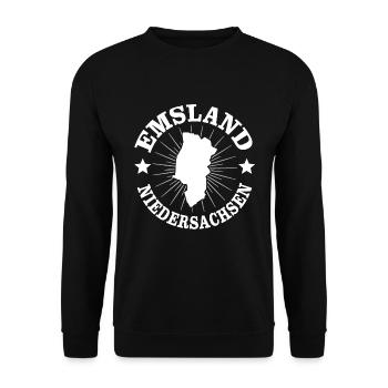 Emsland Lower Saxony Emsland gift - Unisex Sweatshirt - black - Front - Alina (178cm) & Michal (187cm)