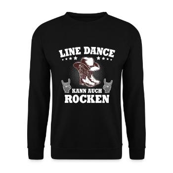 Line Dance Linedance Rocken Cowboystiefel - Unisex Pullover - Schwarz - Vorne - Alina (178cm) & Michal (187cm)