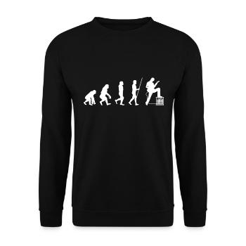 Guitarist guitar evolution electric guitar - Unisex Sweatshirt - black - Front - Alina (178cm) & Michal (187cm)