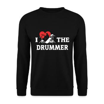 I love drummers I love drummers - Unisex Sweatshirt - black - Front - Alina (178cm) & Michal (187cm)