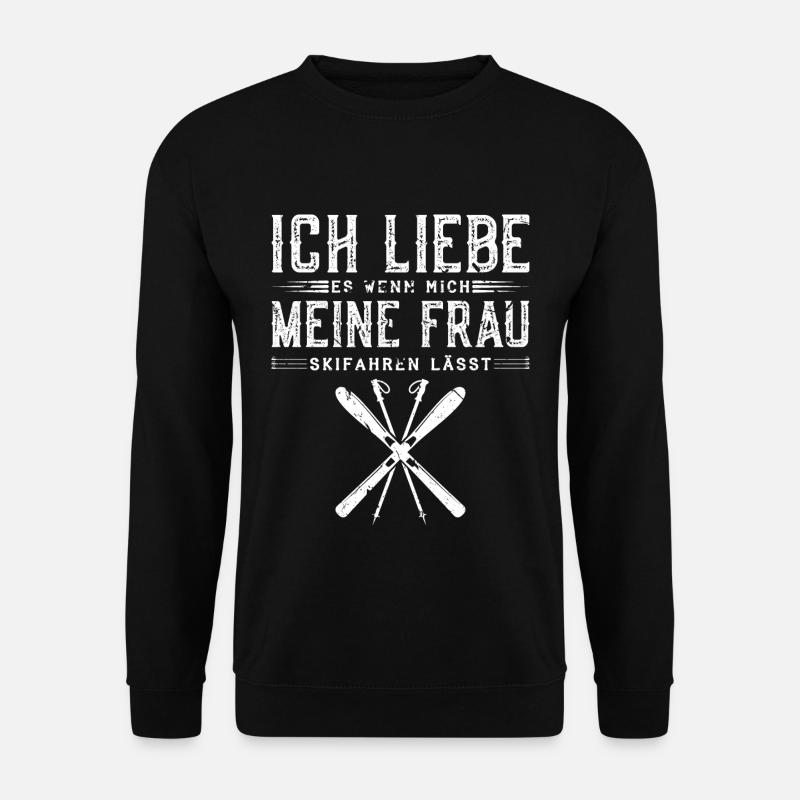 Ich Liebe Skifahren Apres Ski - Unisex Pullover - Schwarz