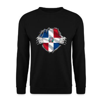 Dominican Republic Flag Dom Rep Flag Trip - Unisex Sweatshirt - black - Front - Alina (178cm) & Michal (187cm)