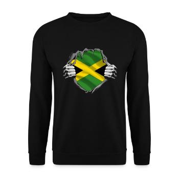 Drapeau jamaïcain Drapeau jamaïcain Jamaïque Vintage - Sweat-shirt Unisexe - noir - Devant - Alina (178cm) & Michal (187cm)
