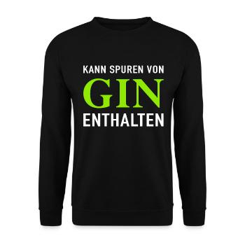 Kann Spuren Von Gin Enthalten - Unisex Pullover - Schwarz - Vorne - Alina (178cm) & Michal (187cm)