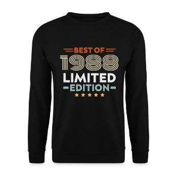 Retro 1988 Vintage Gift 36th Birthday 36 Years - Unisex Sweatshirt - black - Front - Alina (178cm) & Michal (187cm)