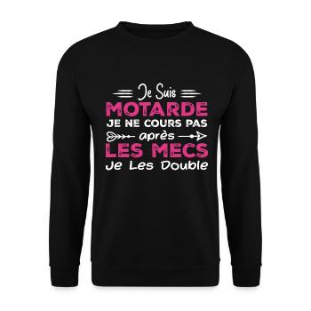 I'm a Biker - Biker Gift Humor - Unisex Sweatshirt - black - Front - Alina (178cm) & Michal (187cm)