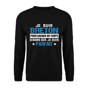 Breton parfait cadeau humoristique - Sweat-shirt Unisexe - noir - Devant - Alina (178cm) & Michal (187cm)