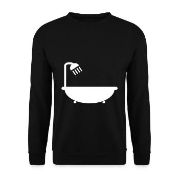 Bathtub with shower head - Unisex Sweatshirt - black - Front - Alina (178cm) & Michal (187cm)