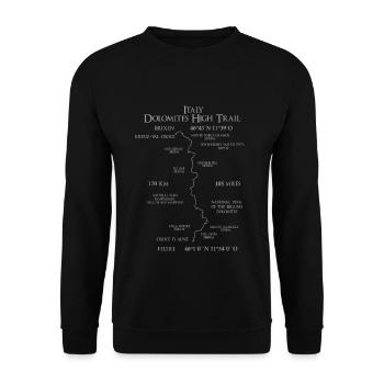Italy Dolomites High Trail 2 - Unisex Pullover - Schwarz - Vorne - Alina (178cm) & Michal (187cm)