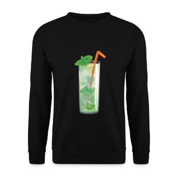 Eistee Ice Tea Glas - Unisex Pullover - Schwarz - Vorne - Alina (178cm) & Michal (187cm)