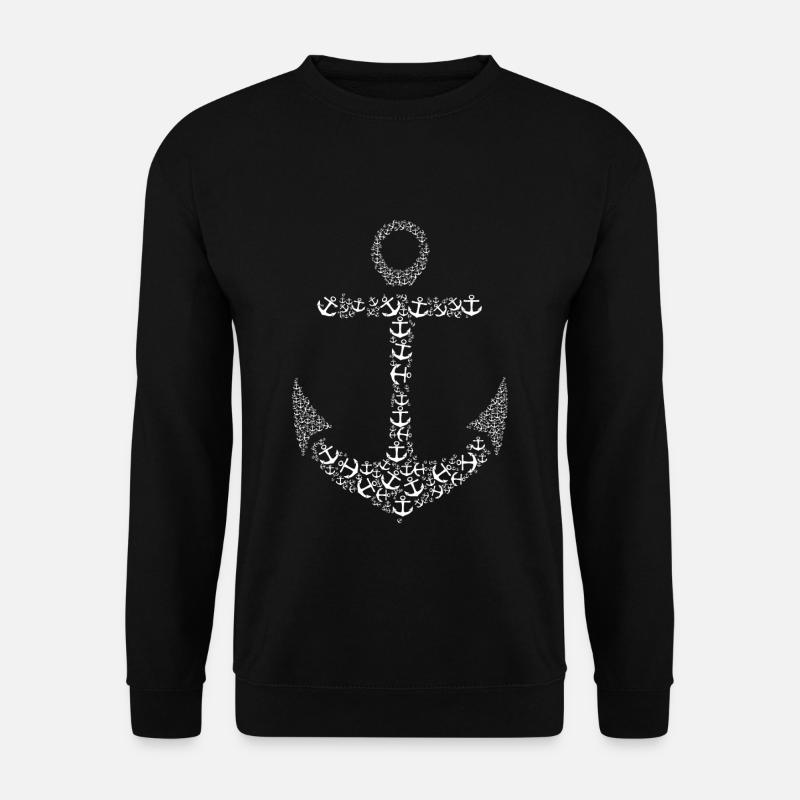 Anker aus kleinen Ankern - Unisex Pullover - Schwarz