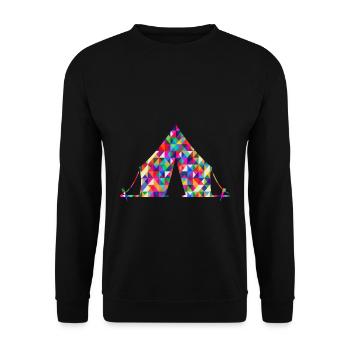 tent - Unisex Sweatshirt - black - Front - Alina (178cm) & Michal (187cm)