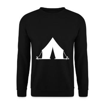 tent - Unisex Sweatshirt - black - Front - Alina (178cm) & Michal (187cm)