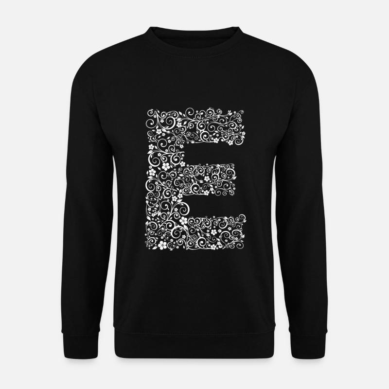 Letter E - Unisex Sweatshirt - black