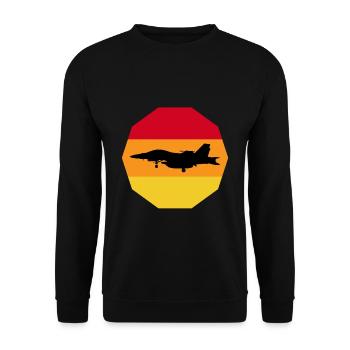 Cadeau avion de chasse - Sweat-shirt Unisexe - noir - Devant - Alina (178cm) & Michal (187cm)