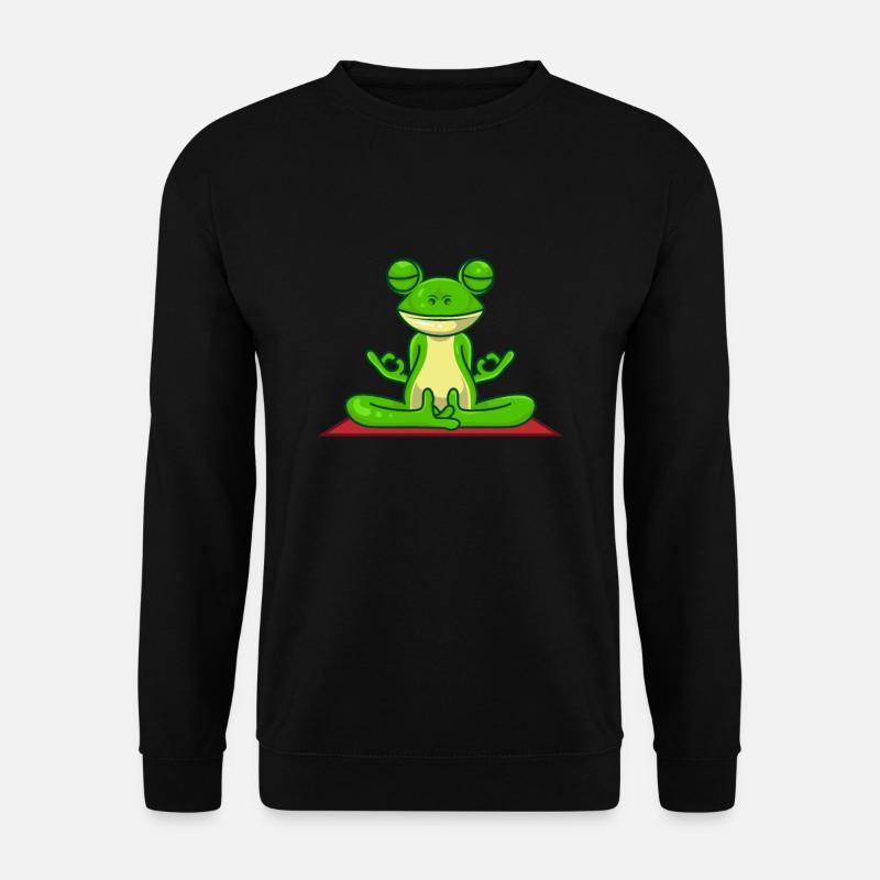 Yoga grenouille dans le siège du tailleur - Sweat-shirt Unisexe - noir