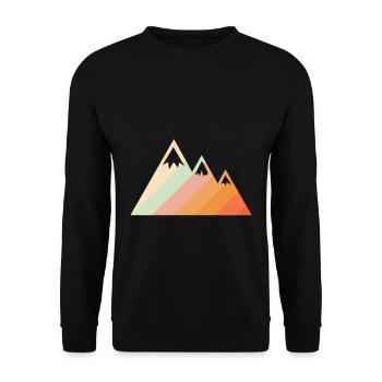 Berge - Bergspitzen - Berggipfel - Unisex Pullover - Schwarz - Vorne - Alina (178cm) & Michal (187cm)