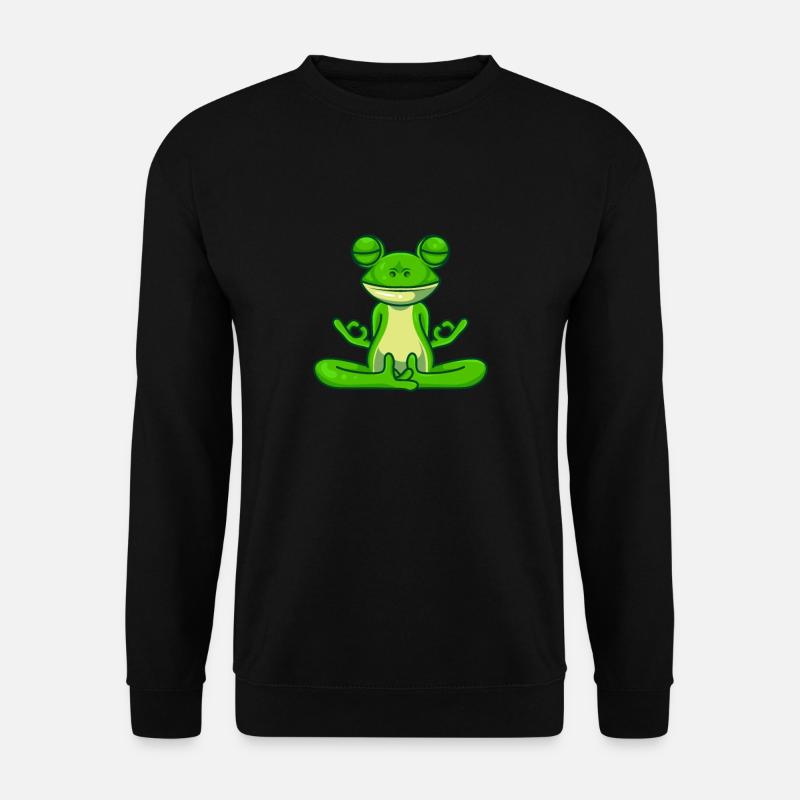 Yoga Frosch Namaste - Unisex Pullover - Schwarz