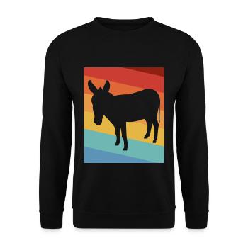 Esel - Unisex Pullover - Schwarz - Vorne - Alina (178cm) & Michal (187cm)