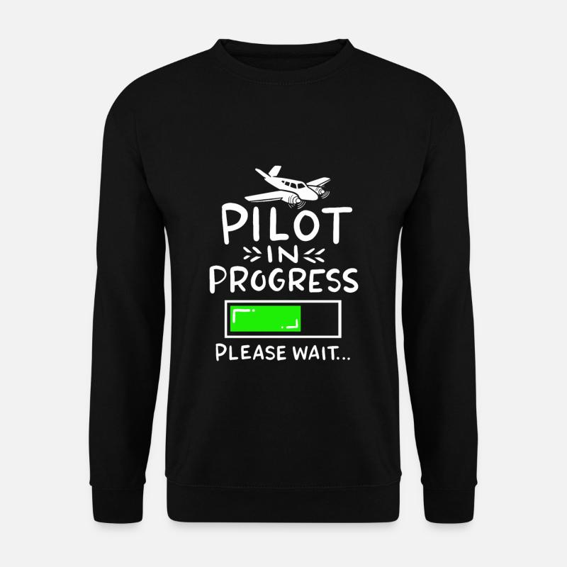 Pilot Ausbildung Fliegen Traumberuf Geschenk - Unisex Pullover - Schwarz