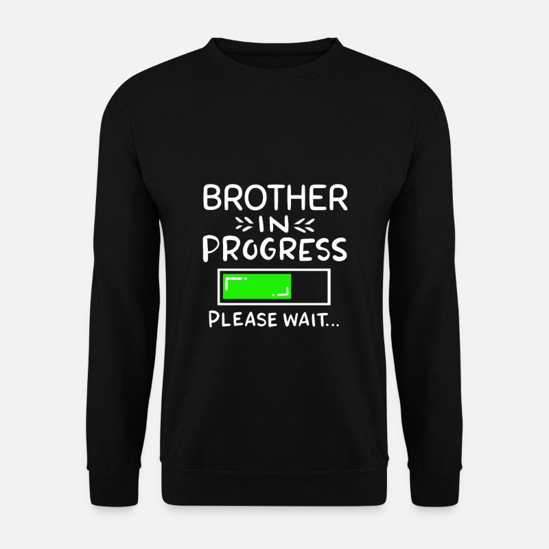 Bruder lädt Schwangerschaft Geburt, Brother in pro - Unisex Pullover - Schwarz