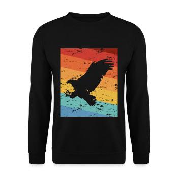 Eagle - Unisex Sweatshirt - black - Front - Alina (178cm) & Michal (187cm)