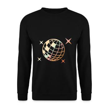 Disco ball silhouette - Unisex Sweatshirt - black - Front - Alina (178cm) & Michal (187cm)