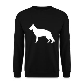 German Shepherd - Unisex Sweatshirt - black - Front - Alina (178cm) & Michal (187cm)