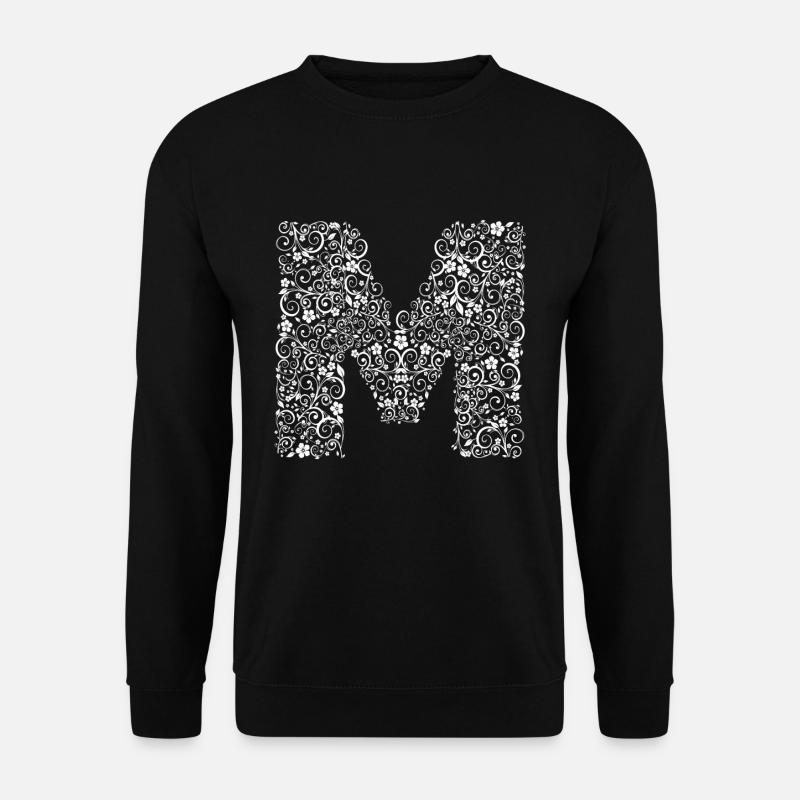 Letter M - Unisex Sweatshirt - black