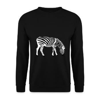 zèbre - Sweat-shirt Unisexe - noir - Devant - Alina (178cm) & Michal (187cm)
