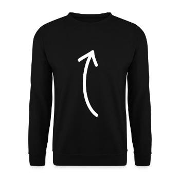 An arrow up - Unisex Sweatshirt - black - Front - Alina (178cm) & Michal (187cm)