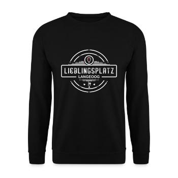 Langeoog: Mein Lieblingsplatz - Unisex Pullover - Schwarz - Vorne - Alina (178cm) & Michal (187cm)