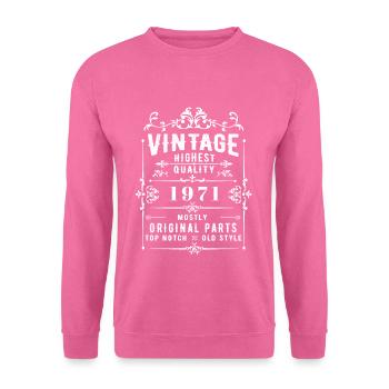 Jahrgang 1971 Vintage - Unisex Pullover - Pink - Vorne