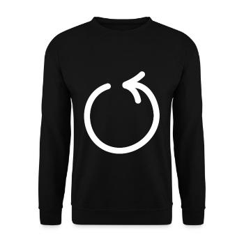 Kreis Pfeil - Unisex Pullover - Schwarz - Vorne - Alina (178cm) & Michal (187cm)