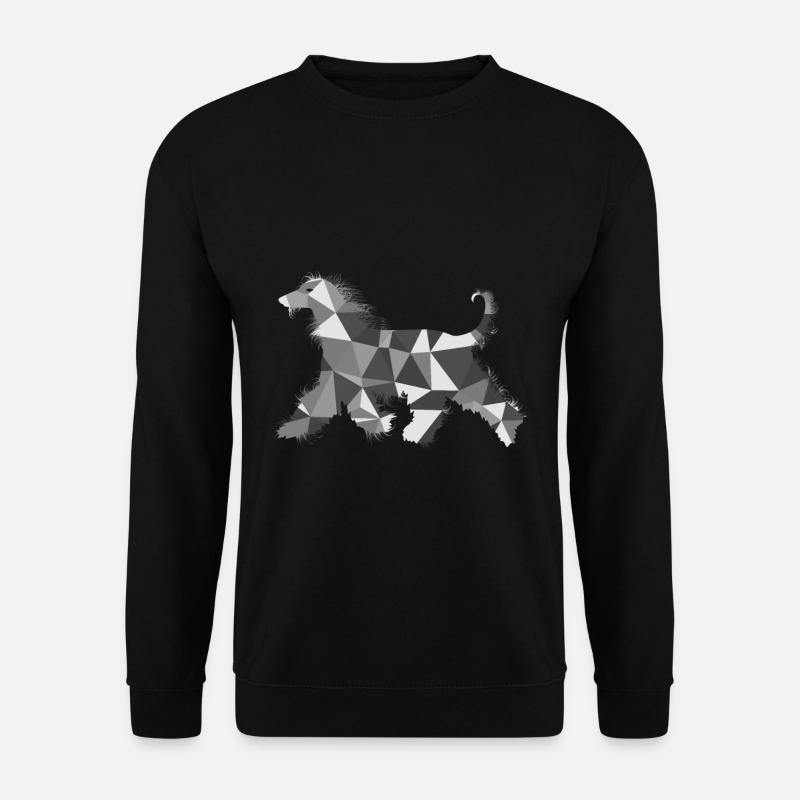 Lévrier afghan polygone - Sweat-shirt Unisexe - noir