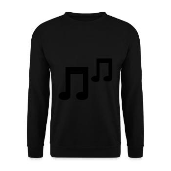 Musik Noten - Unisex Pullover - Schwarz - Vorne - Alina (178cm) & Michal (187cm)