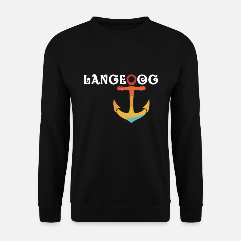 Langeoog with anchor - Unisex Sweatshirt - black