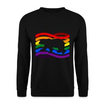 Polar bear rainbow - Unisex Sweatshirt - black - Front - Alina (178cm) & Michal (187cm)
