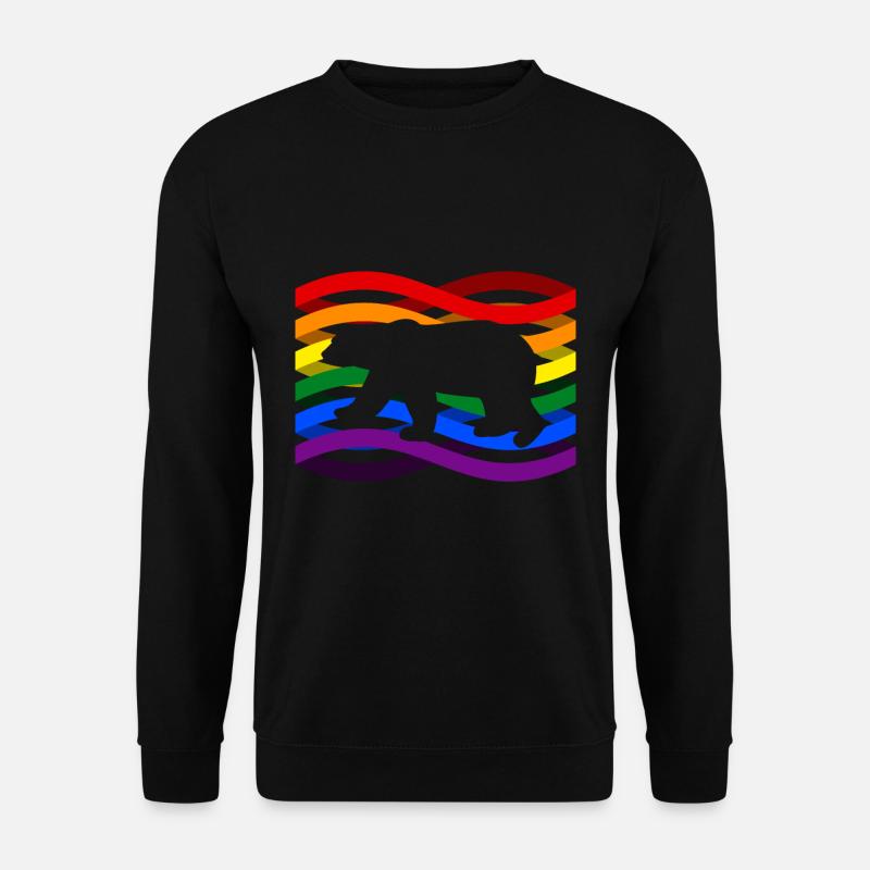 Polar bear rainbow - Unisex Sweatshirt - black