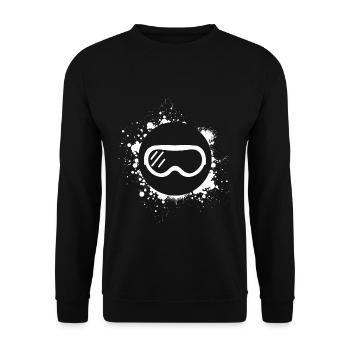 Ski goggles - Unisex Sweatshirt - black - Front - Alina (178cm) & Michal (187cm)