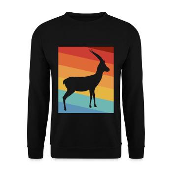 Gazelle - Unisex Sweatshirt - black - Front - Alina (178cm) & Michal (187cm)